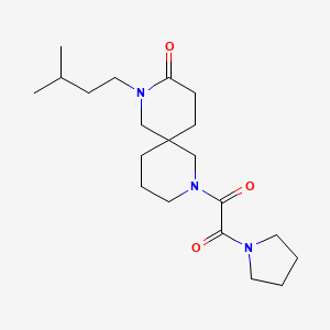 molecular formula C20H33N3O3 B5627798 2-(3-methylbutyl)-8-[oxo(pyrrolidin-1-yl)acetyl]-2,8-diazaspiro[5.5]undecan-3-one 