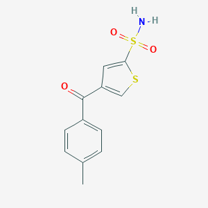 molecular formula C12H11NO3S2 B056278 4-(4-Methylbenzoyl)-2-thiophenesulfonamide CAS No. 119018-06-3