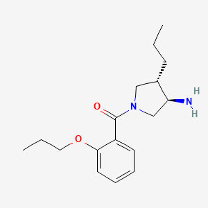 molecular formula C17H26N2O2 B5627805 (3R*,4S*)-1-(2-propoxybenzoyl)-4-propylpyrrolidin-3-amine 