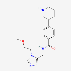 molecular formula C19H26N4O2 B5627818 N-{[1-(2-methoxyethyl)-1H-imidazol-5-yl]methyl}-4-piperidin-3-ylbenzamide 