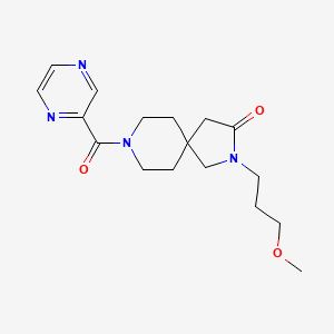 molecular formula C17H24N4O3 B5627907 2-(3-methoxypropyl)-8-(2-pyrazinylcarbonyl)-2,8-diazaspiro[4.5]decan-3-one 