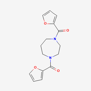 molecular formula C15H16N2O4 B5627964 1,4-di-2-furoyl-1,4-diazepane 