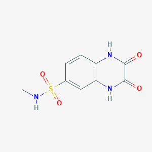 molecular formula C9H9N3O4S B5627975 N-methyl-2,3-dioxo-1,2,3,4-tetrahydro-6-quinoxalinesulfonamide 