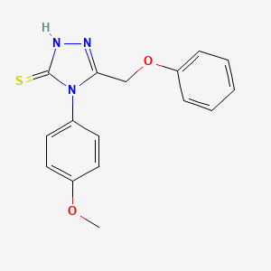 molecular formula C16H15N3O2S B5627982 4-(4-methoxyphenyl)-5-(phenoxymethyl)-4H-1,2,4-triazole-3-thiol 