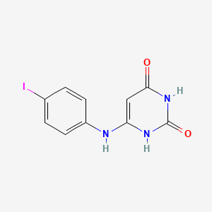 molecular formula C10H8IN3O2 B5627991 6-[(4-iodophenyl)amino]-2,4(1H,3H)-pyrimidinedione 