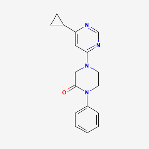 molecular formula C17H18N4O B5627999 4-(6-cyclopropylpyrimidin-4-yl)-1-phenylpiperazin-2-one 