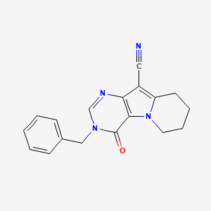 3-benzyl-4-oxo-3,4,6,7,8,9-hexahydropyrimido[4,5-b]indolizine-10-carbonitrile