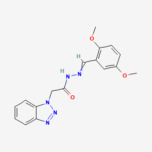 molecular formula C17H17N5O3 B5628028 2-(1H-1,2,3-benzotriazol-1-yl)-N'-(2,5-dimethoxybenzylidene)acetohydrazide 