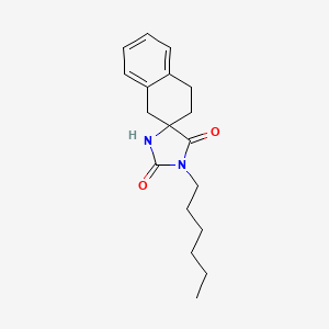 molecular formula C18H24N2O2 B562805 3'-hexylspiro[2,4-dihydro-1H-naphthalene-3,5'-imidazolidine]-2',4'-dione CAS No. 109869-54-7