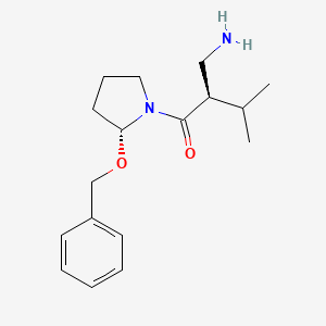 molecular formula C17H26N2O2 B562806 (2R)-2-(Aminomethyl)-1-[(2R)-2-(benzyloxy)pyrrolidin-1-yl]-3-methylbutan-1-one CAS No. 1217628-30-2