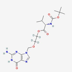 molecular formula C18H28N6O6 B562809 N-t-Boc-valacyclovir-d4 CAS No. 1346617-11-5