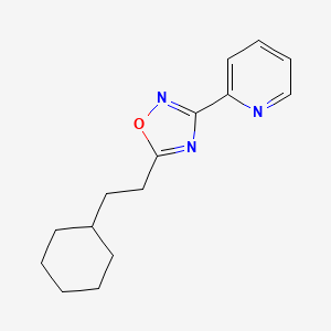 molecular formula C15H19N3O B5628091 2-[5-(2-cyclohexylethyl)-1,2,4-oxadiazol-3-yl]pyridine 
