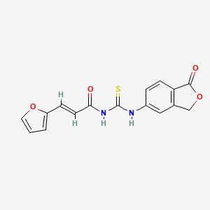 molecular formula C16H12N2O4S B5628162 3-(2-furyl)-N-{[(1-oxo-1,3-dihydro-2-benzofuran-5-yl)amino]carbonothioyl}acrylamide 