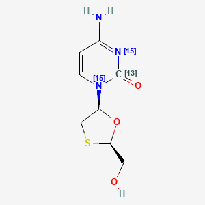 molecular formula C8H11N3O3S B562819 拉米夫定-15N2,13C CAS No. 1217746-03-6