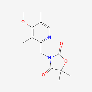 molecular formula C14H18N2O4 B5628195 3-[(4-methoxy-3,5-dimethylpyridin-2-yl)methyl]-5,5-dimethyl-1,3-oxazolidine-2,4-dione 