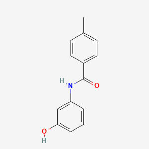 molecular formula C14H13NO2 B5628216 N-(3-hydroxyphenyl)-4-methylbenzamide 
