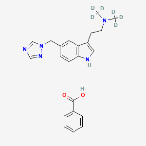 molecular formula C22H25N5O2 B562823 利扎曲坦-d6 苯甲酸酯 CAS No. 1216984-85-8