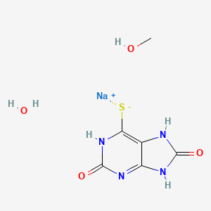 molecular formula C5H7N4NaO4S B562826 1H-Purine-2,8(3h,6h)-dione, 7,9-dihydro-6-thioxo-, sodium salt (1:1) dihydrate CAS No. 1329805-85-7