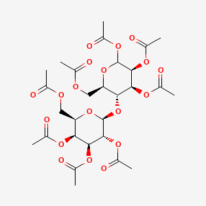 molecular formula C28H38O19 B562827 4-O-|A-Galactopyranosyl-D-mannopyrase-octaacetate CAS No. 20880-65-3