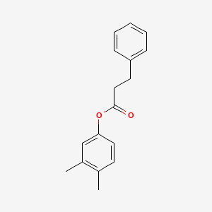 molecular formula C17H18O2 B5628282 3,4-dimethylphenyl 3-phenylpropanoate 