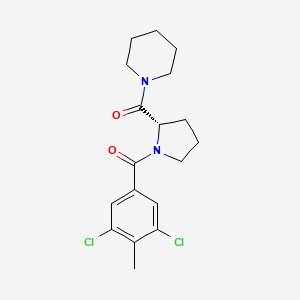 molecular formula C18H22Cl2N2O2 B5628308 1-[1-(3,5-dichloro-4-methylbenzoyl)-L-prolyl]piperidine 