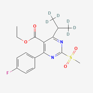 molecular formula C17H19FN2O4S B562831 Ethyl 4-(4-Fluorophenyl)-6-isopropyl-2-(methylsulfonyl)pyrimidine-5-carboxylate-d6 CAS No. 1185128-49-7