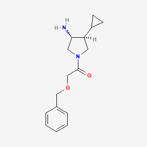 molecular formula C16H22N2O2 B5628341 (3R*,4S*)-1-[(benzyloxy)acetyl]-4-cyclopropylpyrrolidin-3-amine 