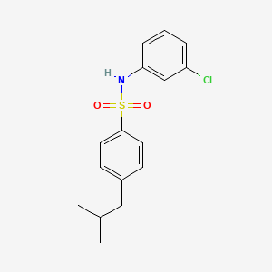 molecular formula C16H18ClNO2S B5628349 N-(3-chlorophenyl)-4-isobutylbenzenesulfonamide 