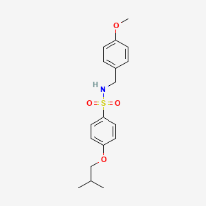 molecular formula C18H23NO4S B5628366 4-isobutoxy-N-(4-methoxybenzyl)benzenesulfonamide 