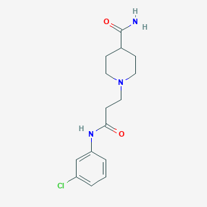 molecular formula C15H20ClN3O2 B5628405 1-{3-[(3-chlorophenyl)amino]-3-oxopropyl}-4-piperidinecarboxamide 