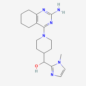molecular formula C18H26N6O B5628407 [1-(2-amino-5,6,7,8-tetrahydroquinazolin-4-yl)piperidin-4-yl](1-methyl-1H-imidazol-2-yl)methanol 