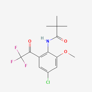 N-(4-Chloro-2-trifluoroacetyl-6-methoxyphenyl)-2,2-dimethylpropanamide