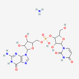 [5-(2-Amino-6-oxo-1H-purin-9-yl)-3,4-dihydroxyoxolan-2-yl]methyl [5-(2,4-dioxopyrimidin-1-yl)-4-hydroxy-2-(hydroxymethyl)oxolan-3-yl] hydrogen phosphate;azane