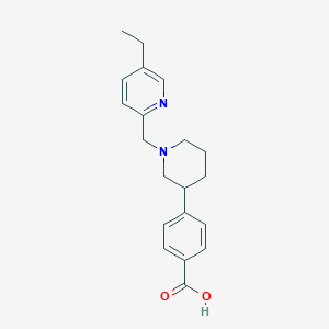 4-{1-[(5-ethylpyridin-2-yl)methyl]piperidin-3-yl}benzoic acid