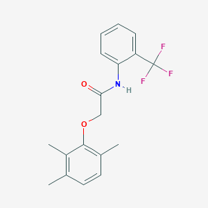 molecular formula C18H18F3NO2 B5628464 N-[2-(trifluoromethyl)phenyl]-2-(2,3,6-trimethylphenoxy)acetamide 