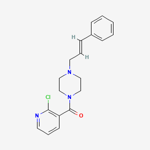 molecular formula C19H20ClN3O B5628534 1-[(2-chloro-3-pyridinyl)carbonyl]-4-(3-phenyl-2-propen-1-yl)piperazine 