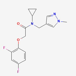 molecular formula C16H17F2N3O2 B5628536 N-cyclopropyl-2-(2,4-difluorophenoxy)-N-[(1-methyl-1H-pyrazol-4-yl)methyl]acetamide 