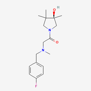 molecular formula C17H25FN2O2 B5628541 (3R)-1-[N-(4-fluorobenzyl)-N-methylglycyl]-3,4,4-trimethyl-3-pyrrolidinol 