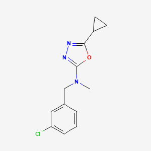 molecular formula C13H14ClN3O B5628548 N-(3-chlorobenzyl)-5-cyclopropyl-N-methyl-1,3,4-oxadiazol-2-amine 