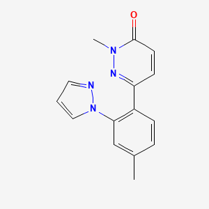 2-methyl-6-[4-methyl-2-(1H-pyrazol-1-yl)phenyl]pyridazin-3(2H)-one