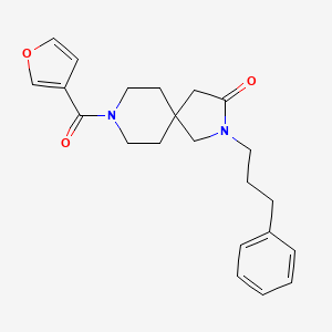 molecular formula C22H26N2O3 B5628557 8-(3-furoyl)-2-(3-phenylpropyl)-2,8-diazaspiro[4.5]decan-3-one 