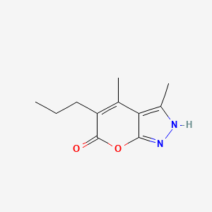 molecular formula C11H14N2O2 B5628562 3,4-dimethyl-5-propylpyrano[2,3-c]pyrazol-6(1H)-one 