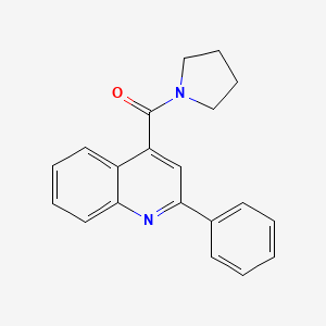 molecular formula C20H18N2O B5628588 2-phenyl-4-(1-pyrrolidinylcarbonyl)quinoline CAS No. 88067-74-7