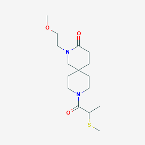 molecular formula C16H28N2O3S B5628603 2-(2-methoxyethyl)-9-[2-(methylthio)propanoyl]-2,9-diazaspiro[5.5]undecan-3-one 