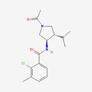 N-[(3R*,4S*)-1-acetyl-4-isopropyl-3-pyrrolidinyl]-2-chloro-3-methylbenzamide
