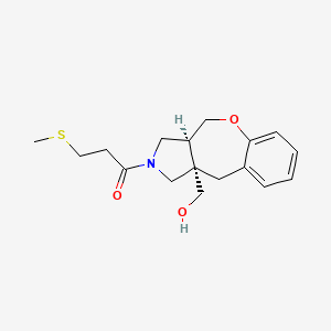 molecular formula C17H23NO3S B5628611 [(3aS*,10aS*)-2-[3-(methylthio)propanoyl]-2,3,3a,4-tetrahydro-1H-[1]benzoxepino[3,4-c]pyrrol-10a(10H)-yl]methanol 