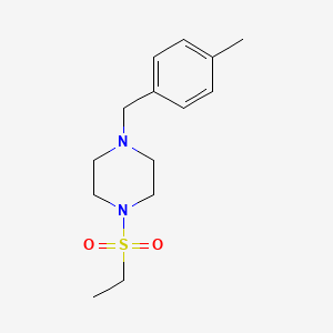 molecular formula C14H22N2O2S B5628618 1-(ethylsulfonyl)-4-(4-methylbenzyl)piperazine 