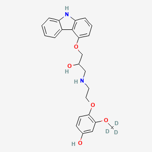 molecular formula C24H26N2O5 B562864 4'-Hydroxyphenylcarvedilol-d3 CAS No. 1189675-28-2