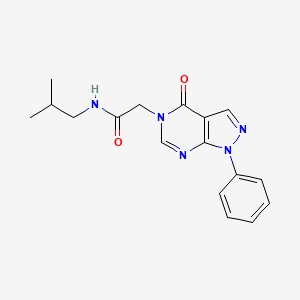 molecular formula C17H19N5O2 B5628644 N-isobutyl-2-(4-oxo-1-phenyl-1,4-dihydro-5H-pyrazolo[3,4-d]pyrimidin-5-yl)acetamide 