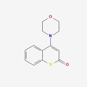 molecular formula C13H13NO2S B5628675 4-(4-morpholinyl)-2H-thiochromen-2-one 